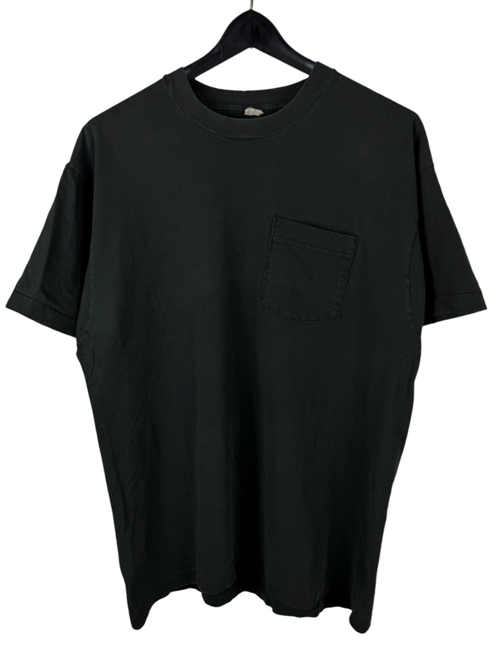 Vintage 1980s Fruit of The Loom Blank Front Pocket Single Stitch Shirt Size 2XL